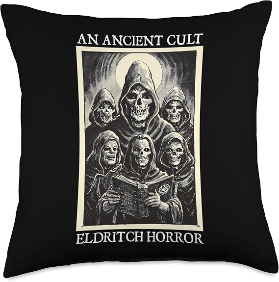 Eldritch Horror Ancient Monster Cult Throw Pillow