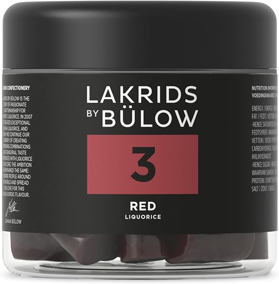 LAKRIDS BY BÜLOW - 3 - Red - 150g - Gourmet Liquorice from Denmark - Red Liquorice with Natural Fruit and Juice