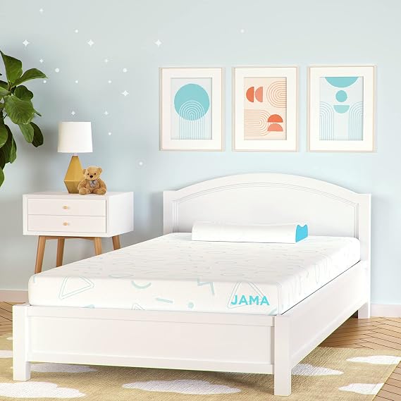 MLILY 5 Inch Twin Mattress for Kids, Bunk Bed Mattress, Made in The USA of US Foam and Global Materials, CertiPUR-US Certified, Medium Firm Trundle Foam, Blue