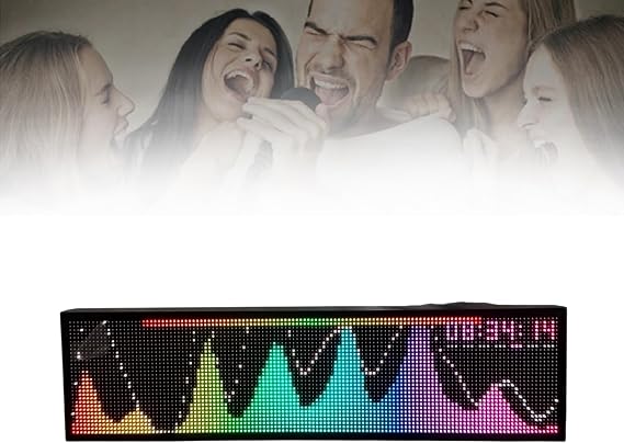 Buhelyc Audio Spectrum Analyzer LED Music Spectrum Analyzer Display Voice + Line Control 36 Display Styles for Home Entertainment