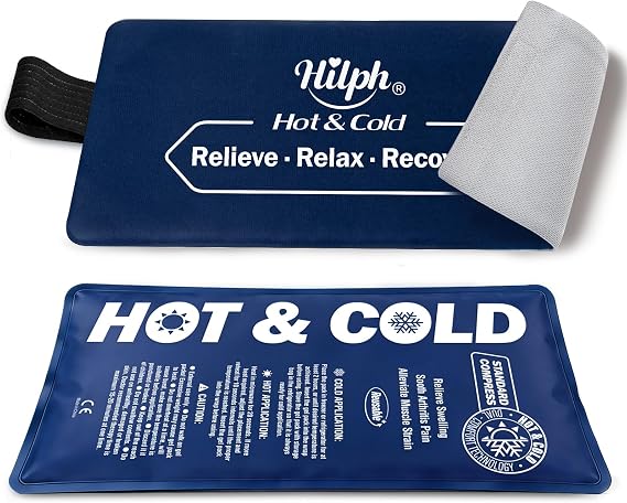 Hilph Dual Ice Packs for Sport Injuries with Adjustable Straps(2 Pcs Set)