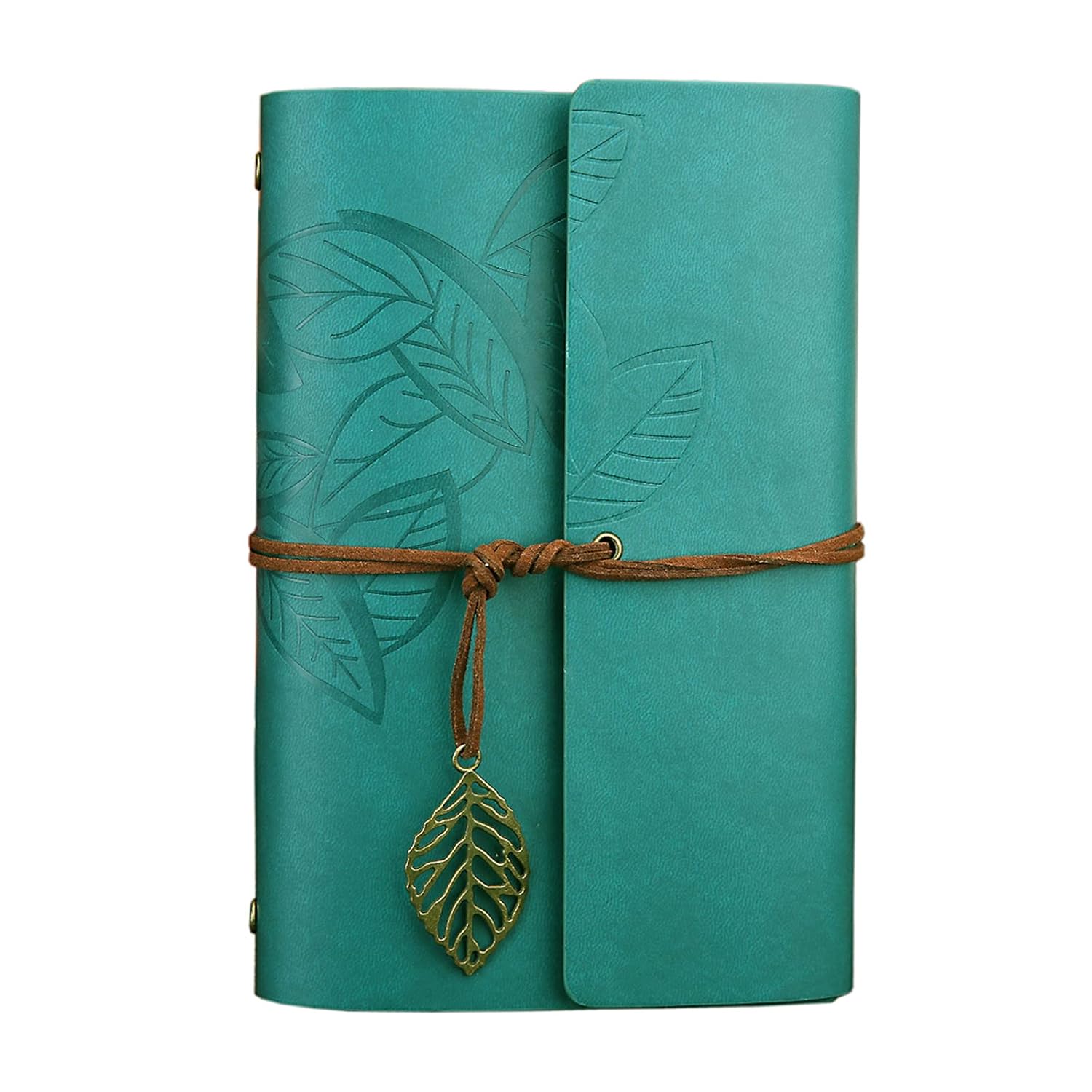NectaRoy Retro Vintage leaf notebook, classic PU leather cover, travel notebook, travel journal, travel diary, refillable sketchbook, Sketchbook, 130x185mm