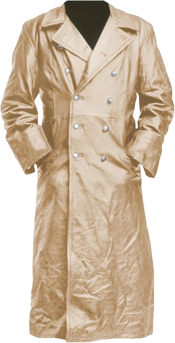 Mens Loose Leather Overcoat Classic Collar Biker Motorcycle Leathers Coat Vintage Button Bomber PU Coats