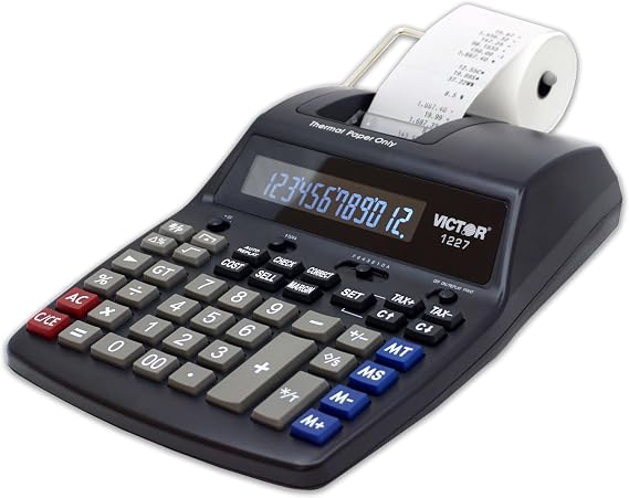 Victor Thermal Printing Calculator with Check & Correct Fast, Ink-Free Printing, Large Screen, Smudge-Free Results for Office & Accounting
