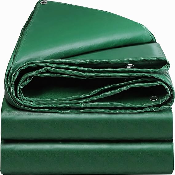LFFH Waterproof Tarpaulin, Waterproof Tarpaulin Truck Tarpaulin with Grommets, Waterproof and UV Tarpaulin Cover, Thick Tarpaulin Cover for Vehicles, Docks, Cargo Cover, Green (2x2m) WMEIE