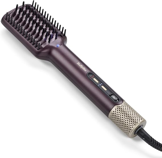 BaByliss Air Power Smooth - Wet to Dry Smoothing and Straightening, Hair Dryer Brush with Anti-Frizz Ionic Technology, AS6400U