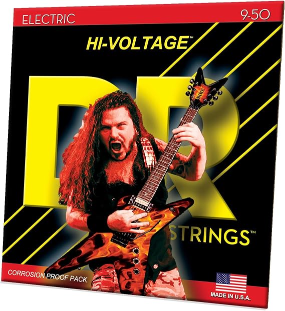 DR Strings Electric Guitar Strings, Dimebag Darrell Signature, Treated Nickel-Plated, 9-50 (DBG-9/50)