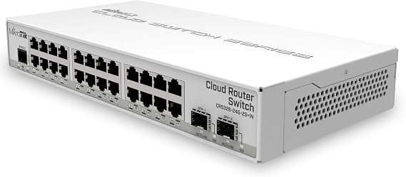 MikroTik Cloud Router Switch 326-24G-2S+in with RouterOS, W125742110 (326-24G-2S+in with RouterOS L5 License, Desktop case CRS326-24G-2S+in, Managed, Gigabit Ethernet)