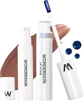 Wonderskin Wonder Blading Lip Stain Peel Off and Reveal Kit - Long Lasting, Waterproof Brown Lip Tint, Transfer Proof Natural Makeup Stain Kit Hush