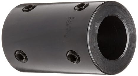Ruland SCX-22-22-F Set Screw Rigid Coupling, Black Oxide Steel, 1-3/8" Bore A Diameter, 1-3/8" Bore B Diameter, 2-1/2" OD, 3-5/8" Length