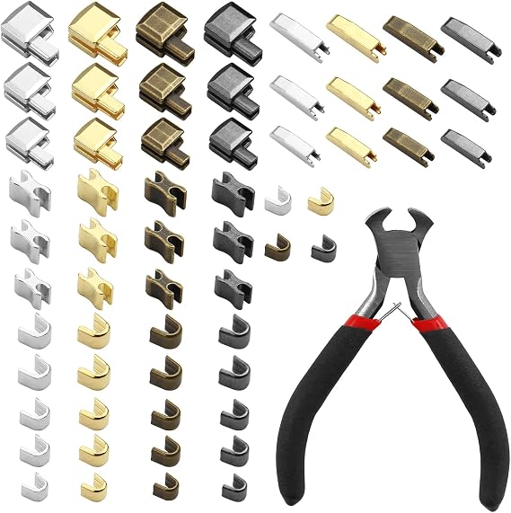 Zip Repair kit 60Pcs, Zipper Pull Replacement Kit with Zip Install Pliers