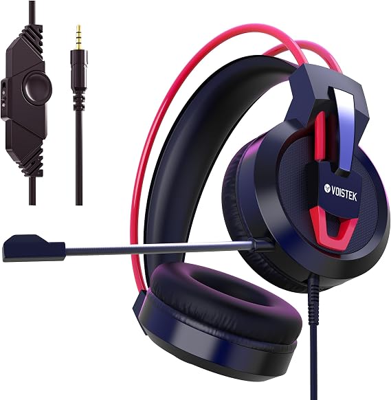 Voistek Wired Gaming Headset with Microphone & Volume Control