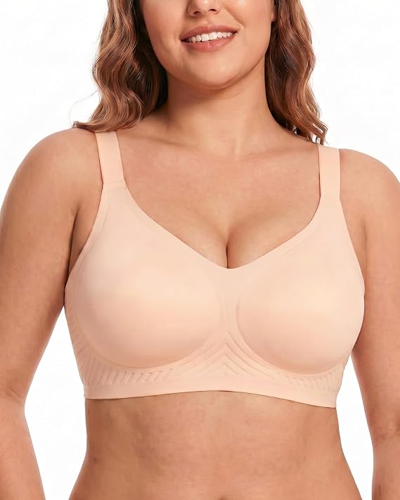 Wireless Jelly Bras for Women Push Up Full Coverage Soft Comfy Bra