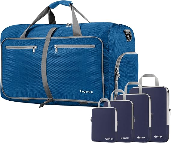 Gonex 100L Foldable Travel Duffel Bag with Compression Packing Cubes
