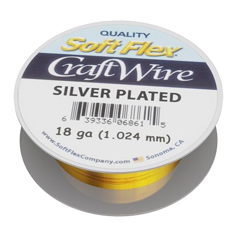 18 Gauge Craft Wire - Non Tarnish Silver - Jewelry Making Craft Wire with Silver Plating