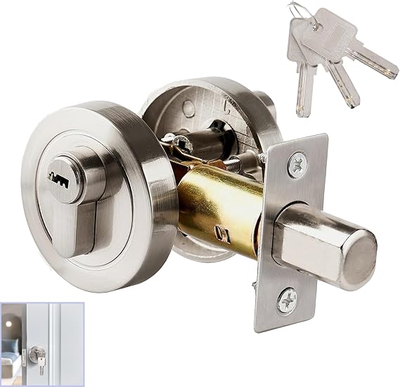 Zinc Alloy Single Cylinder Deadbolt, Door Locks for Bedrooms Front Door