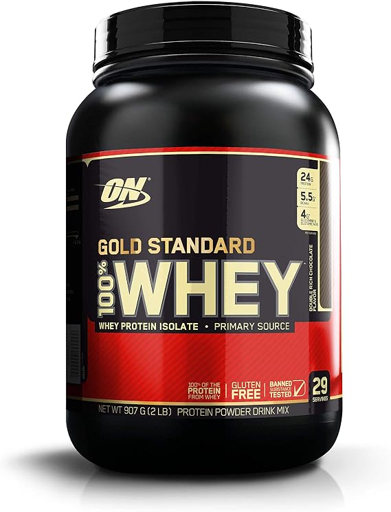 Gold Standard 100% Whey Protein, Double Rich Chocolate, 2 lbs 907 g