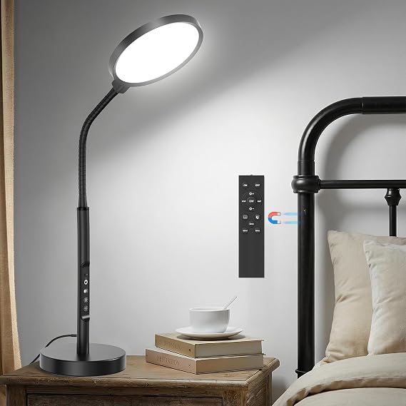 10000 Lux Light Therapy Lamp, Black Sun Lamp Sunlight Therapy, Table Lamp