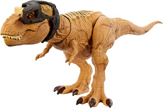 Mattel Jurassic World T-Rex Caza y mastica Dinosaurio de juguete con sonidos, +4 años (HNT62)