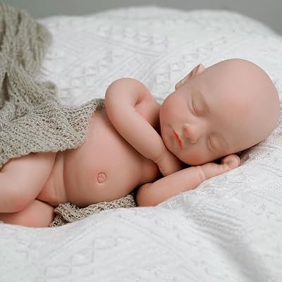 BABESIDE Full Silicone Baby Dolls Boy 12-Inch - Soft Flexible Reborn Baby Dolls Silicone Full Body Handmade Sleeping Realistic-Newborn Baby Dolls Real Life Baby Dolls for Kids Gifts