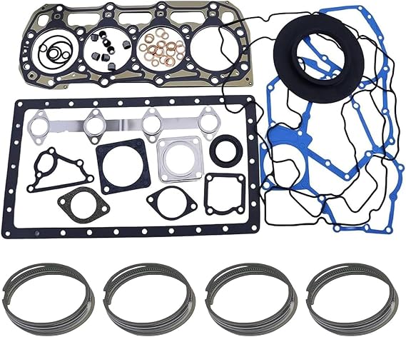 404C 4Pcs Piston Ring & Full gasket fits for Perkins Engine