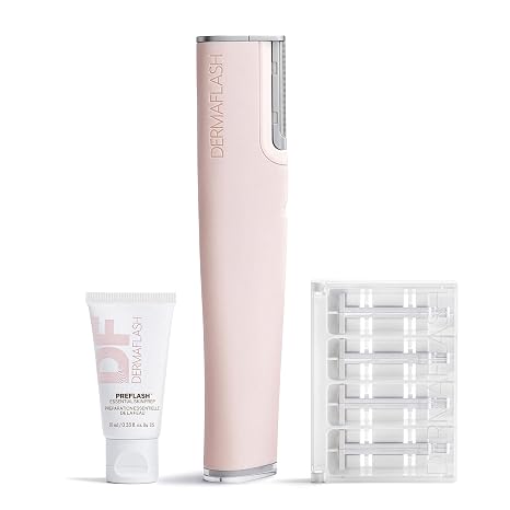 DERMAFLASH LUXE+ Sonic Dermaplaning Tool for Face Peach Fuzz Removal, Anti-Aging and Exfoliation