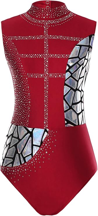 Women Gymnastics Dance Leotard Figure Skating Bodysuit
