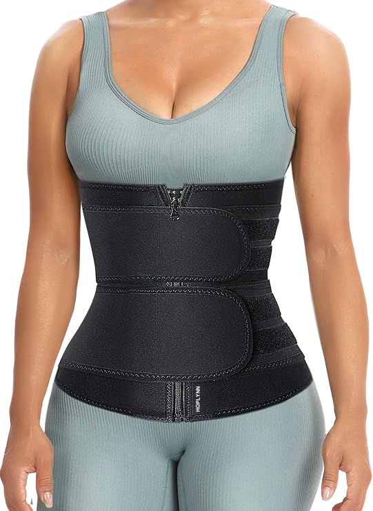 HOPLYNN Sweat Waist Trainer Body Shaper for Women Two Belts