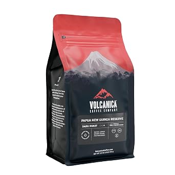 Papua New Guinea Reserve Coffee, Dark Roast, Ground, Fair Trade, Fresh Roasted, 16-ounce