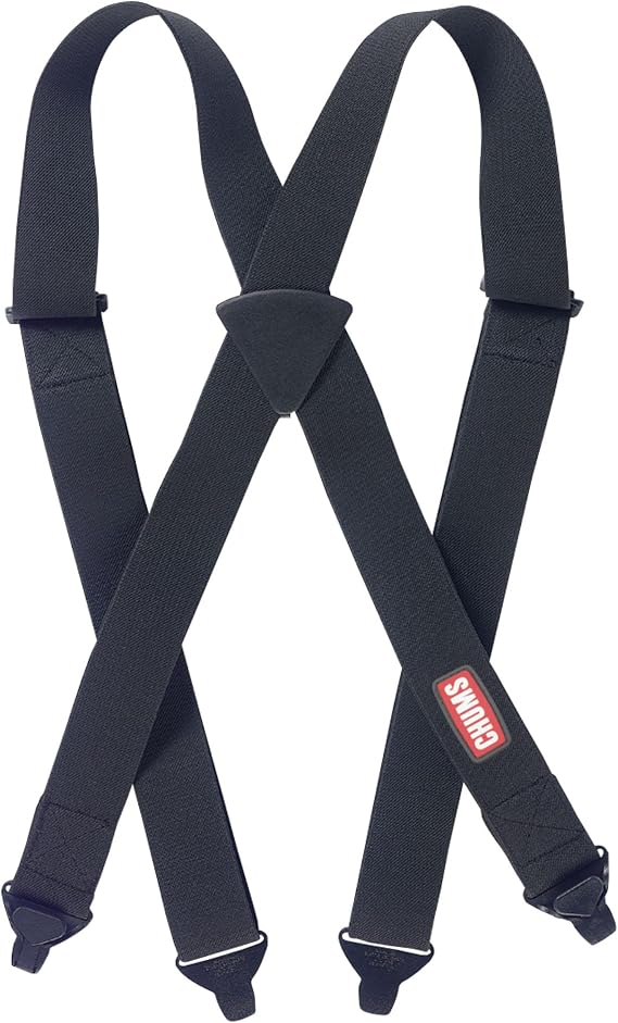 Chums Ski Suspenders for Men & Women, Adjustable X-Back