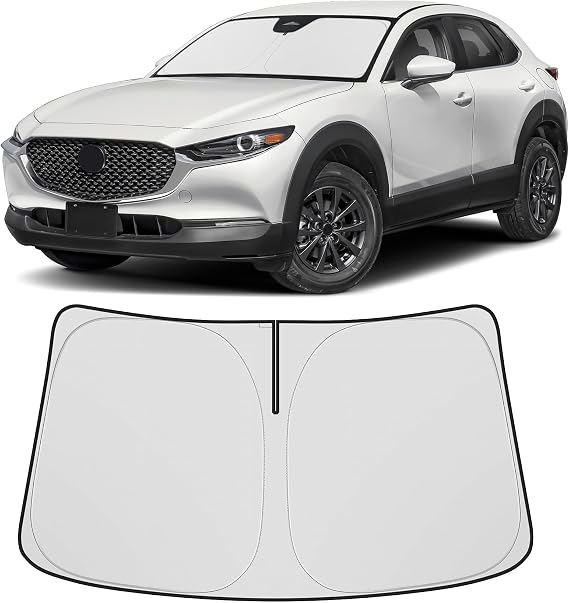 Windshield Sun Shade Compatible for Mazda CX-30 2019-2025 Accessories Sunshade Shield Protector (for Mazda CX-30 2019-2025)