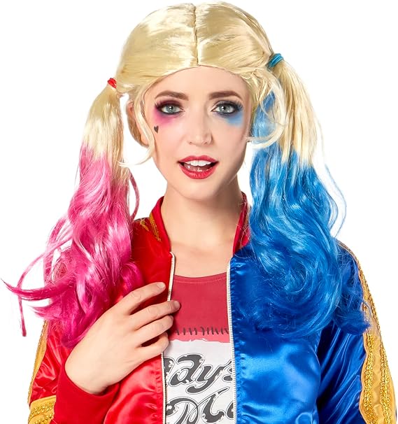 DC Villains Suicide Squad: Harley Quinn Wig for Adults by Rubies, Women's No Size