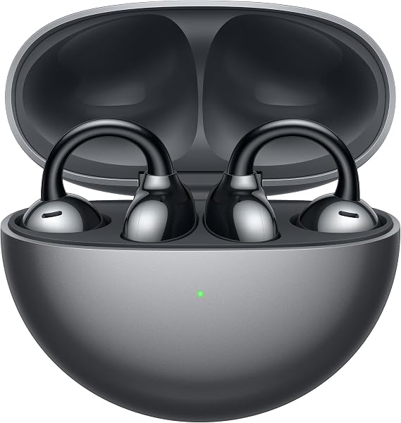 HUAWEI FreeClip kabellose kopfhörer mit Innovatives Clip-Design Intensives Open-Ear-Hörerlebnis KI-Hintergrundgeräuschunterdrückung bei Anrufen Superlange Akkulaufzeit Android™&iOS Schwarz