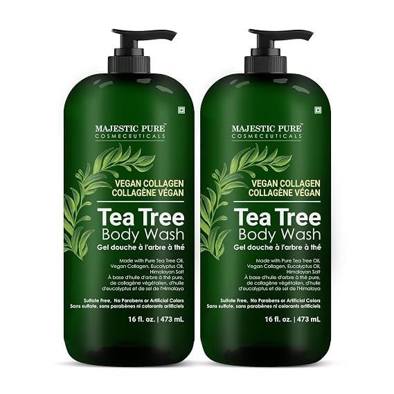 Majestic Pure Tea Tree Body Wash -16 Fl Oz (Pack of 2)
