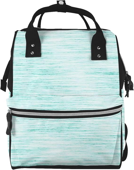 Diaper Bag Backpack For Women, Blue Bright Waterproof Multifunction Travel Pack Maternity Baby Changing Bags, Nappy Baby Bags With Multi-Function For Baby