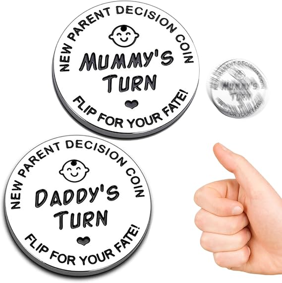 Funny Double Sided New Parents Decision Coin Pregnancy Gifts
