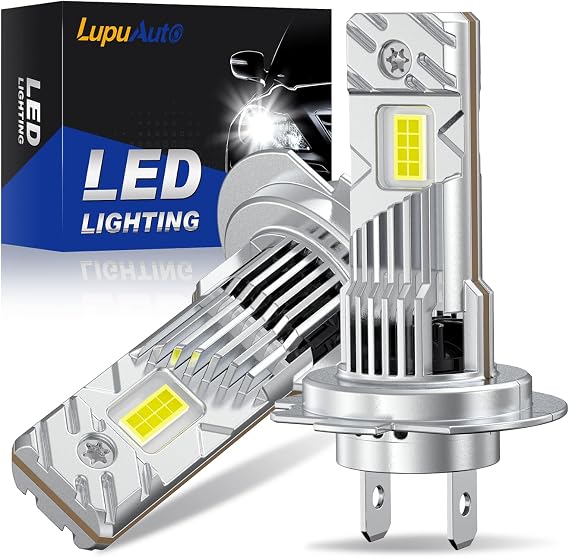 H7 LED Headlight Bulb, Roadworthy H7 LED, Super Bright CSP Chip, 32000LM, Built-in Canceller, 1:1 Mini Size, Non-Polar, No Adapter, Easy Installation, 6500K White, High-Speed Rotary Cooling Fan | 航空用アルミニウム合金 超高輝度CSPチップ搭載 1：1ミニサイズ 高導通性 両面発光 瞬間導熱 IP68防水防塵