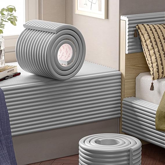 Padded Wall Panels for Kids, Anti Collision Wall Padding, Self-Adhesive DIY Headboard Panels for Bedroom, Tatami, Nursery, Decorative Wall-Cushion, Peel and Stick(Gray,W 19.7 x L 78.7 in)