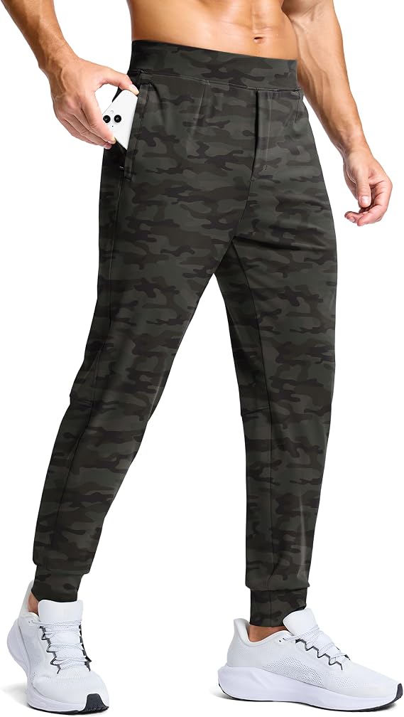 G Gradual Men's Golf Joggers Pants with Zipper Pockets Stretch Sweatpants