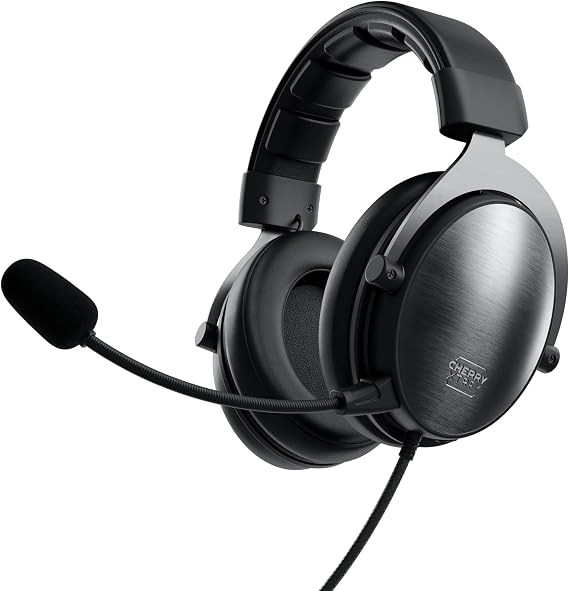 H1, Professional Gaming Headset, Optimized for Esports, Large Ear Cushions with Memory Foam, 2 Interchangeable Microphones, Incl. Sound Card, Black