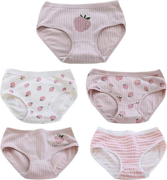 TOMORI Cute Japanese Anime Panties for Women Girls Soft Cotton Underwear Low Rise Briefs Pink, Large