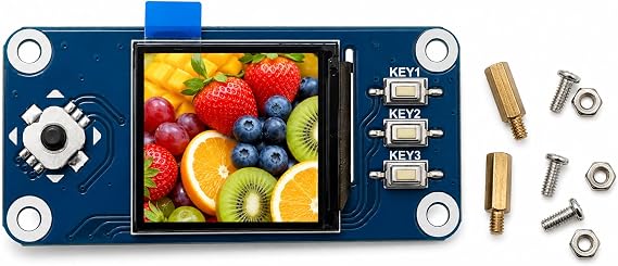 1.3inch IPS LCD HAT for Raspberry Pi, 240x240 SPI Display Module | ST7789 GPIO screen with joystick and control keys, for Raspberry Pi 5/4B/3B+/Zero development projects