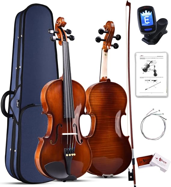Aileen Violin 4/4 Adult, Beginner Violin with Antique Glossy Look