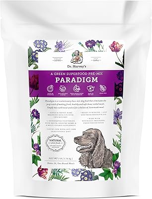 Dr. Harveys Paradigm Green Superfood Dog Food, Human Grade Dehydrated Grain Free Base Mix for Dogs, Diabetic Low Carb Ketogenic Diet 3 Pounds