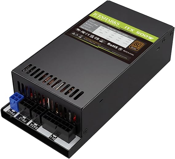 500w 80+ Bronze-Rated Fully Modular Power Supply, mini ITX/Flex ATX / 1U,Featuring Full-Range Active PFC90-264v, mini Servers/NAS/HTPC/and Rack-Mounted PSU