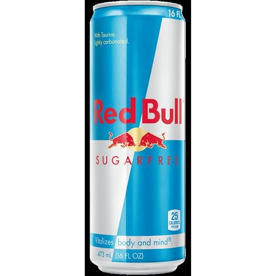 Red Bull Sugarfree Energy Drink | contains caffeine, taurine, B-vitamins, sweeteners, and water, 16 fl oz, 12 cans