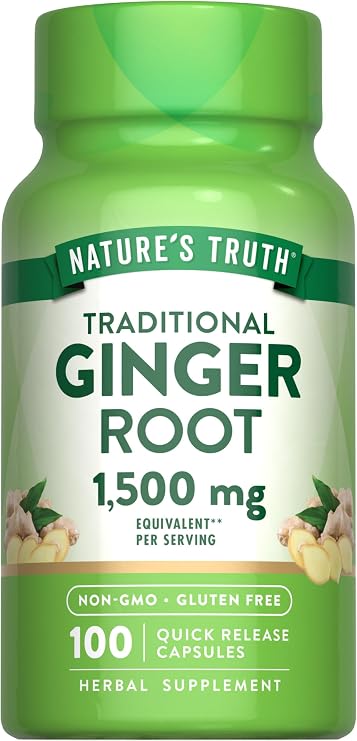 Nature's Truth Ginger Root Capsules | 100 Count | from Ginger Root Extract