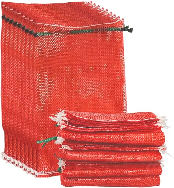 10 Pack Mesh Onion Bags with Drawstring 11"18" 10LB for Onions Vegetables