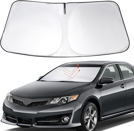 Windshield Sun Shade Custom Fit 2012 2013 2014 2015 2016 2017 Toyota Camry Accessories Foldable Window Sunshade Sun Blocker Protect Car from Sun Rays & Heat Damage