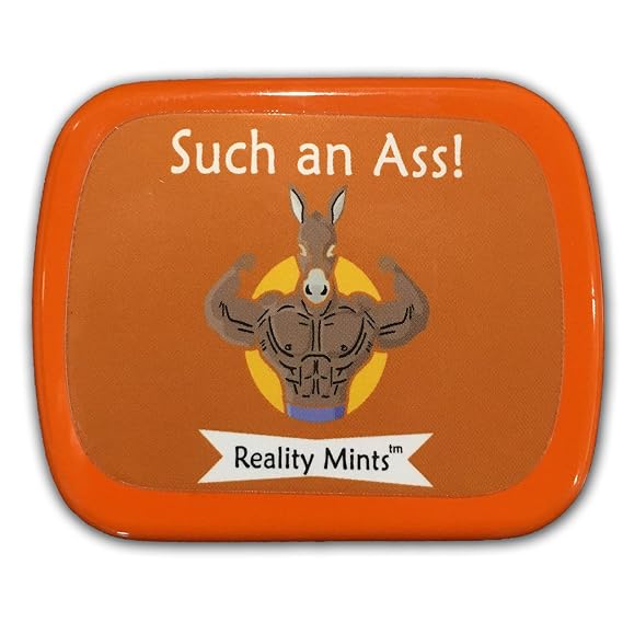 Such an Ass Mints Buff Donkey Design Mint tin Novelty Candy for Men Chocolate Breath Mints, Sugar-Free